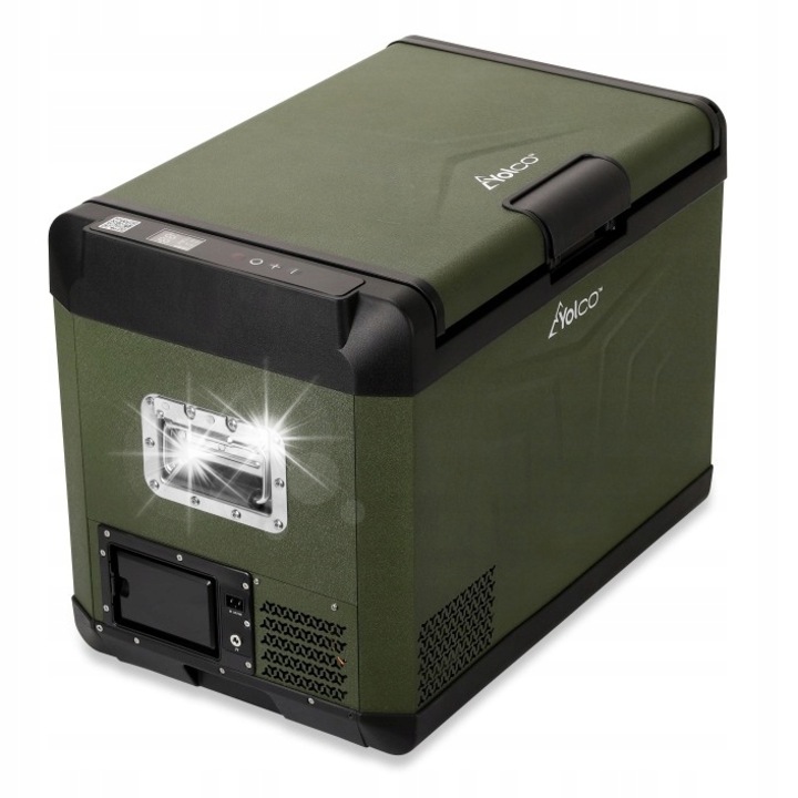 Yolco GCX47 autós hűtőszekrény, 47L, zöld, 40x64x46.8cm, Bluetooth-tal, AC/DC tápellátás, 12/24V