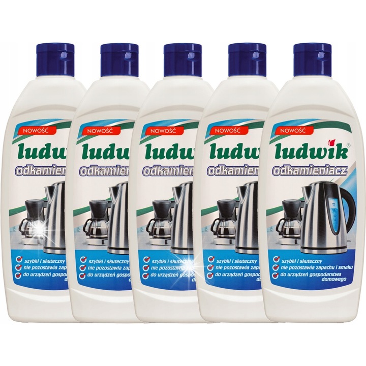 Lichid anticalcar Ludwik set 5x250ml pentru ceainice, fierbatoare, fiare de calcat