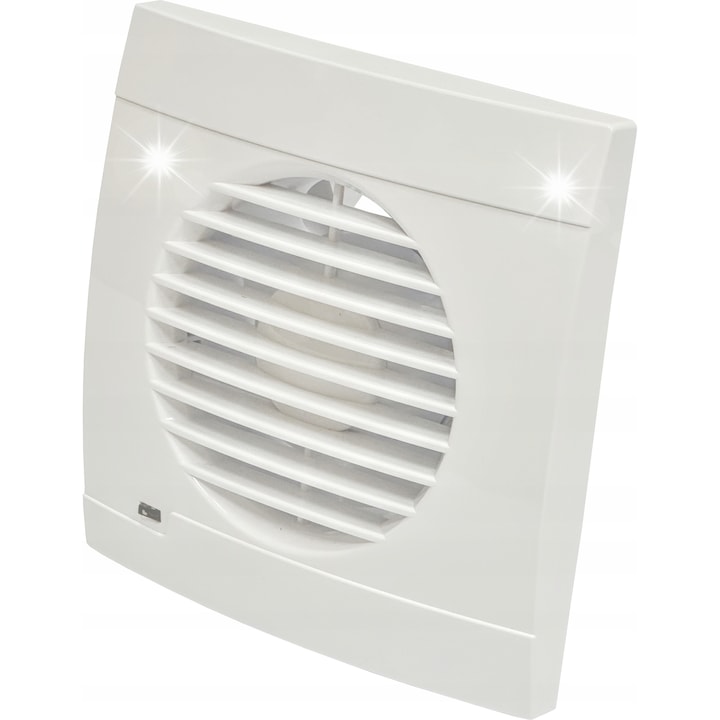 Ventilator de baie, Elplast, Aero RK100L, 100 m3/h, 19W, alb, 99x158x53mm