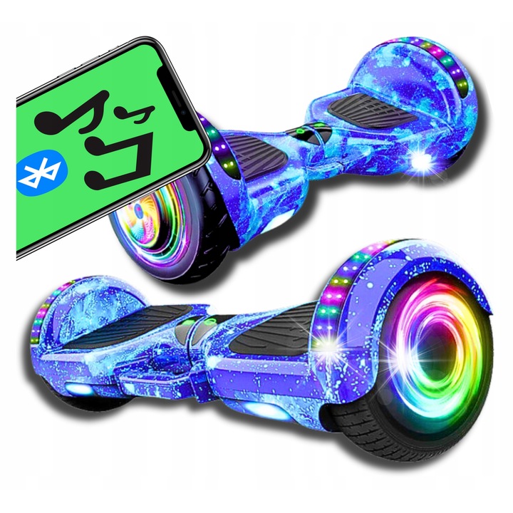 Hoverboard 6,5'', RETOO, Bluetooth, LED, 250W, 100kg