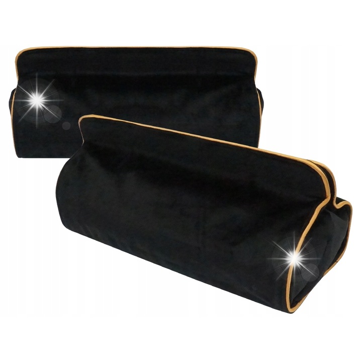 Etui calatorie Minx pentru Dyson Airwrap/Supersonic, negru/cupru, material termorezistent, dimensiuni compacte