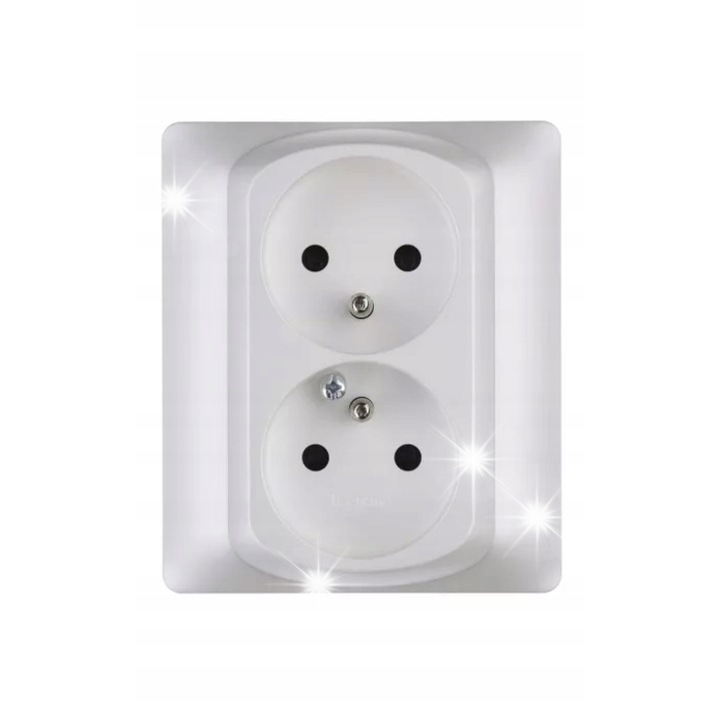 Двоен контакт LEGRAND PEARL 16A, 250V, 775733-771535