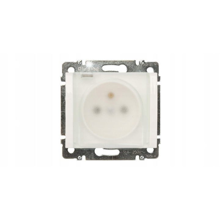 Контакт LEGRAND IP44 с капак, бял, тънък монтаж, 16A, 250V