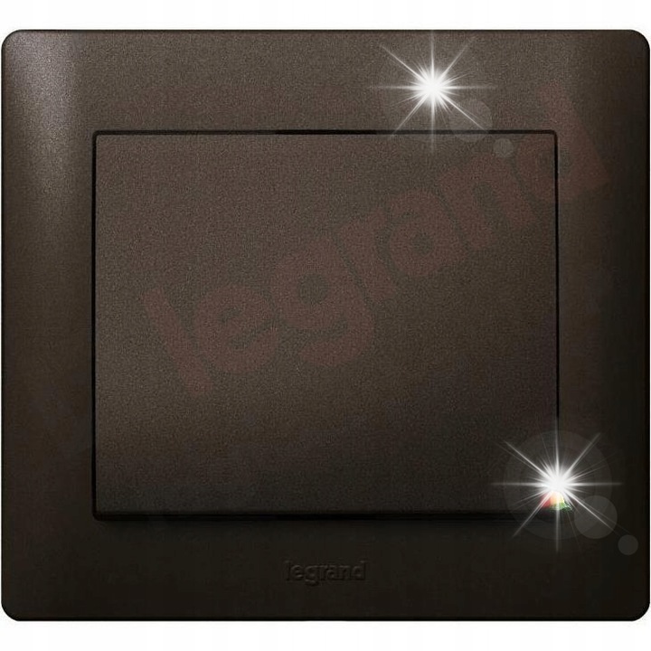 Egyszerű kapcsoló Choco, Legrand, 10AX, 250V, komplett szett
