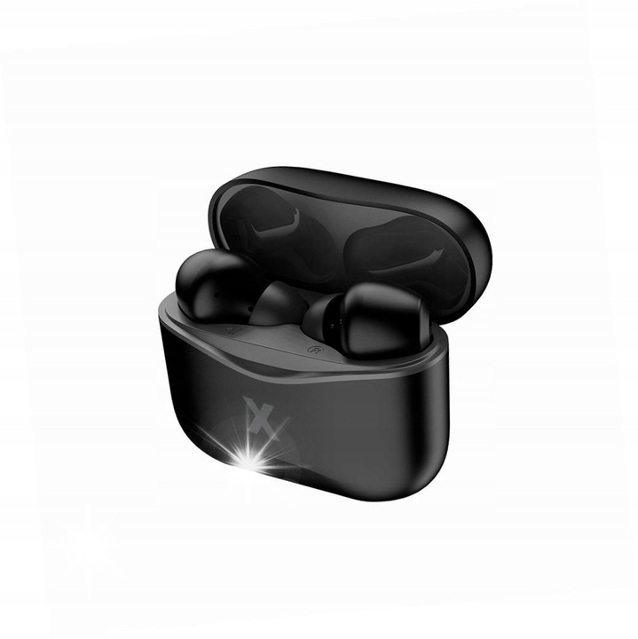 Maxlife TWS vezeték nélküli fülhallgató, bluetooth, fekete, töltőtokkal, Samsung Galaxy Note 20-hoz