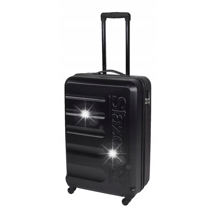 Set 3 trolere cu roti, Slazenger, negru, dimensiuni: 32x20x52cm, 37x24x62cm, 44x28x72cm