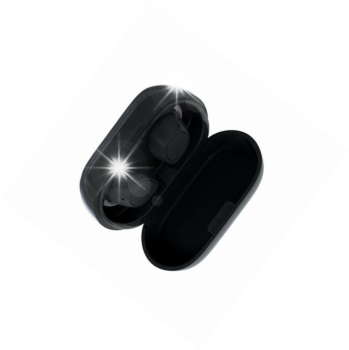 Maxlife TWS vezeték nélküli bluetooth fülhallgató, fekete, iPhone 15-höz