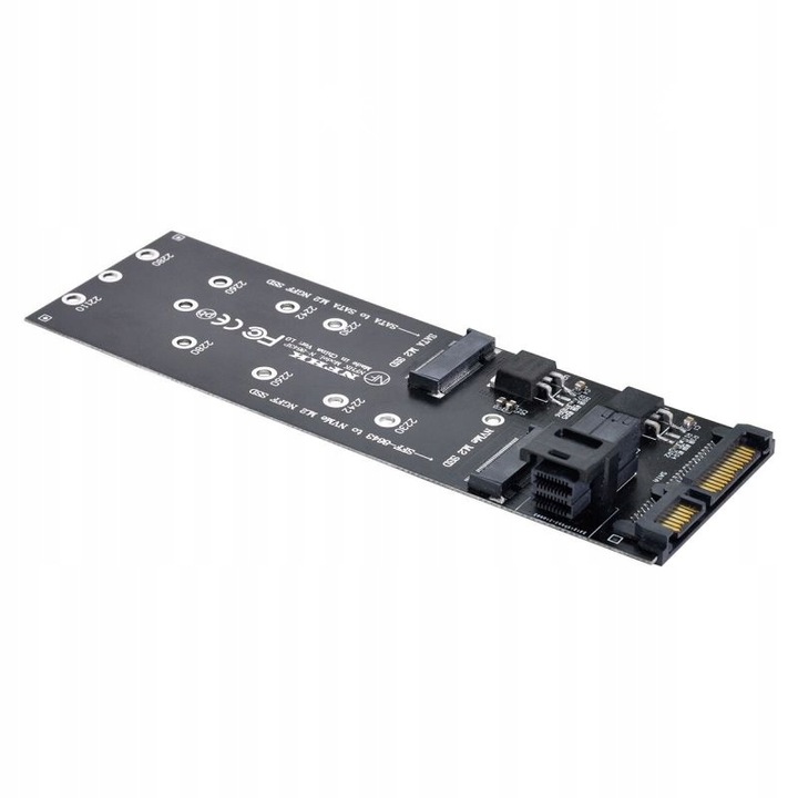 Адаптер M.2 NVMe и M.2 SATA, поддържа размери 2230x2280, интерфейс SFF-8643, 2 SSD диска едновременно