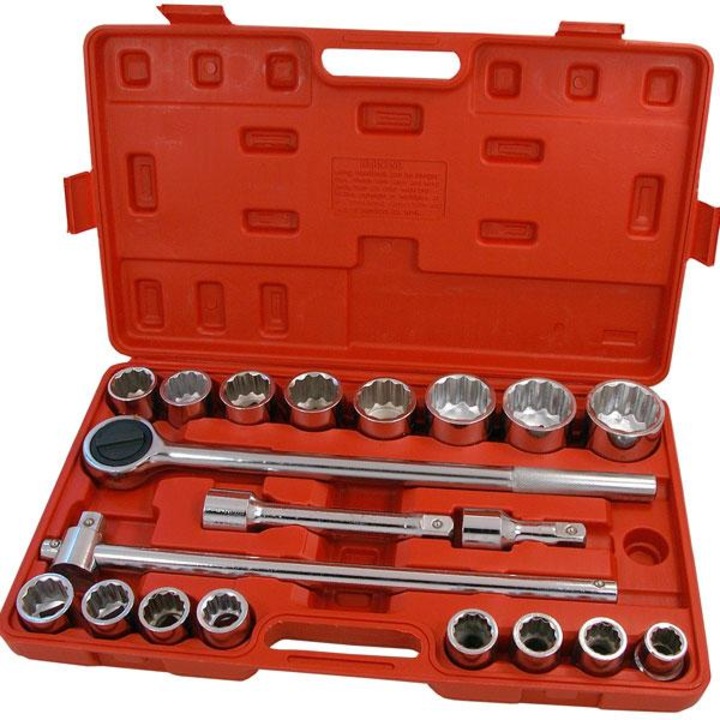 Neilsen dugókulcs készlet 3/4", 20 darabos, króm-vanádium, 19-50mm, táskában