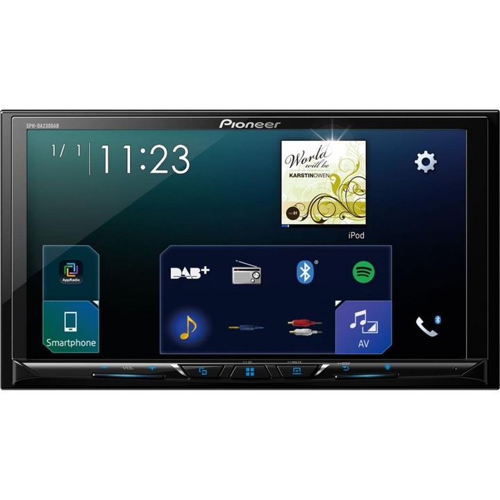 Radio auto Pioneer SPH-DA230DAB 2-DIN, 7" touchscreen, Bluetooth, DAB/DAB+, set inclus.