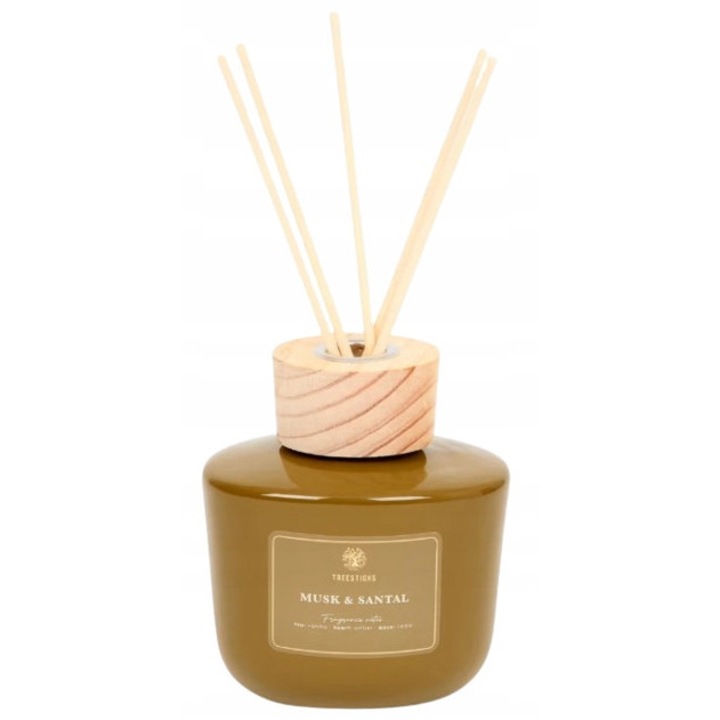Dyfuzor patyczki zapachowe 200 ml MUSK & SANTAL, vanilie, bursuc, cedru, set
