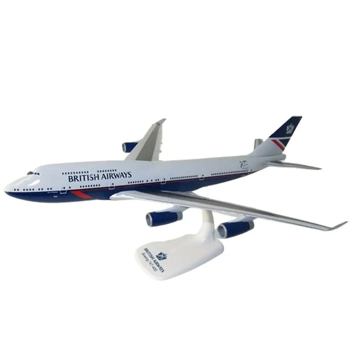 Model aeromodel Boeing 747-400 British Airways Landor 1:250, 28x24cm, set de asamblare, PPC