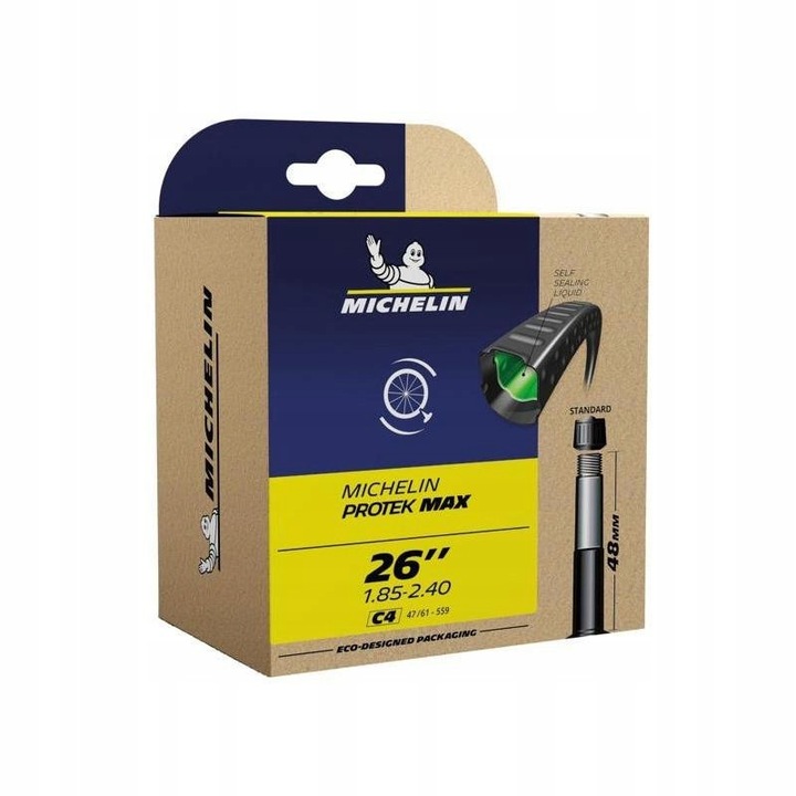 Michelin Protek Max kerékpár belső gumi 20x1,30/1,80 AV 48mm, fekete
