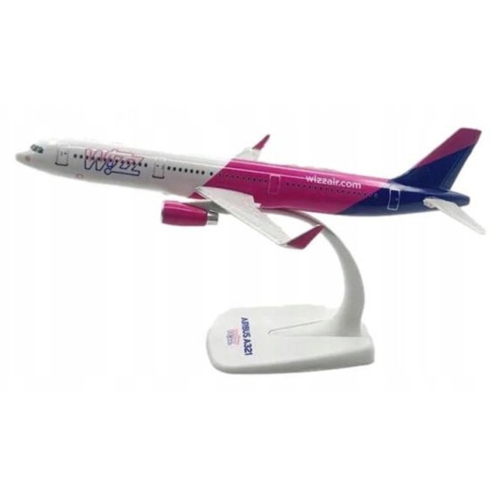 Model aeronautic Airbus A321 Wizz Air, 22cm, 1:200, set complet, PPC