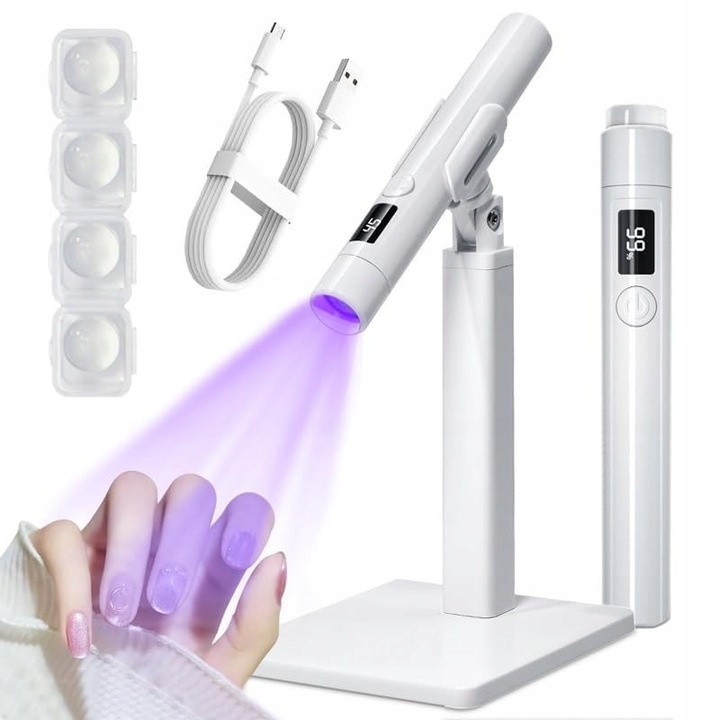 Lampa UV pentru unghii, BNTrade, mini 3W, alb, prietenoasa cu USB, 2 timere