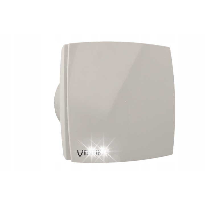 Ventilator Ventika 125mm, 167m3/h, cu temporizator, alb