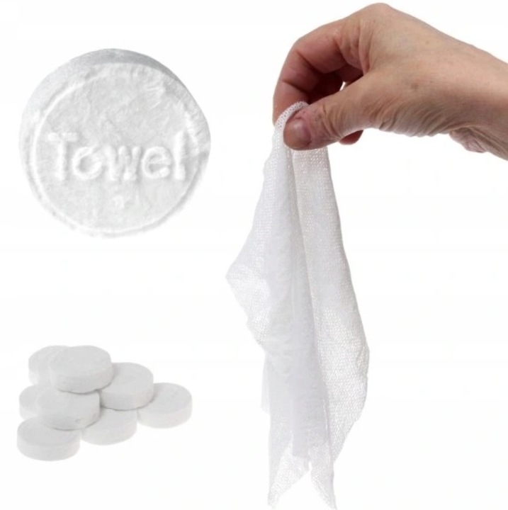 Servetele comprimate BNTrade, albe, 24x18cm, set 100 buc