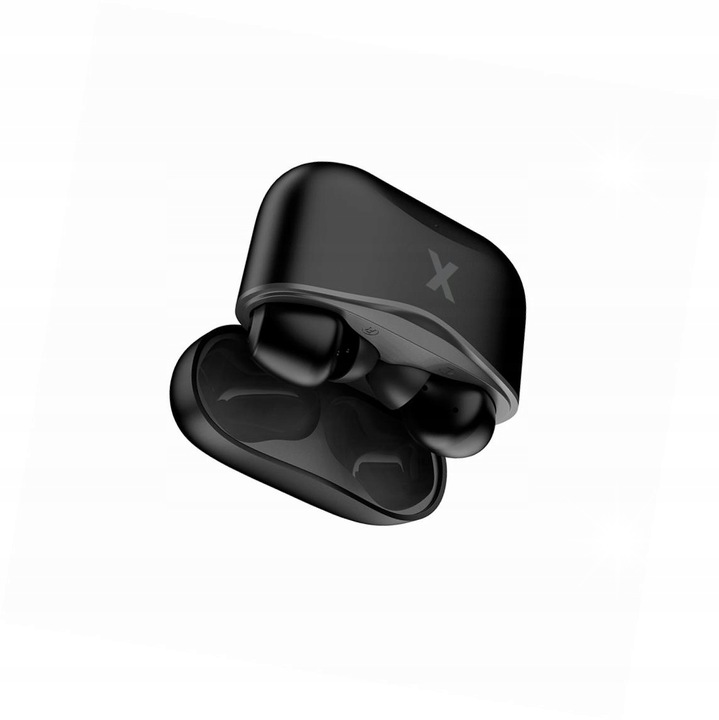 Maxlife TWS vezeték nélküli fülhallgató, bluetooth, fekete, USB-C töltőtokkal