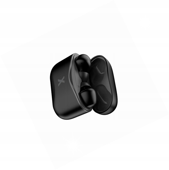 Maxlife TWS vezeték nélküli fülhallgató, bluetooth, fekete, USB-C töltőtokkal