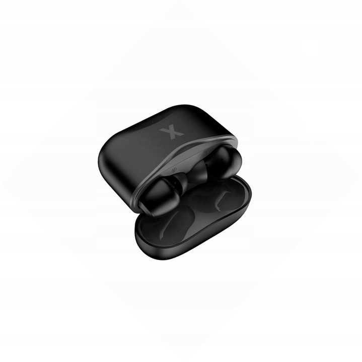 Maxlife TWS vezeték nélküli fülhallgató, bluetooth, fekete, USB-C töltőtokkal