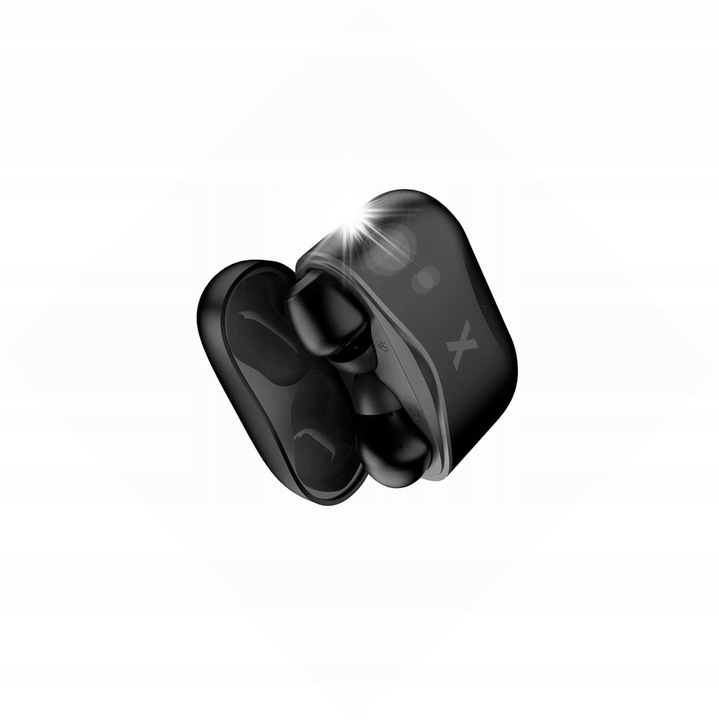 Maxlife TWS vezeték nélküli fülhallgató, bluetooth, fekete, töltőtokkal, kompakt méretek