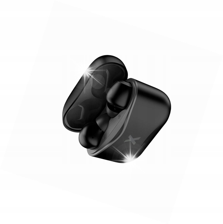 Maxlife TWS vezeték nélküli fülhallgató, bluetooth, fekete, USB-C töltőtokkal