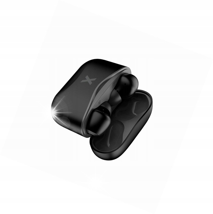 Maxlife TWS vezeték nélküli fülhallgató, bluetooth, fekete, töltőtokkal, kompatibilis a Realme 7i-vel