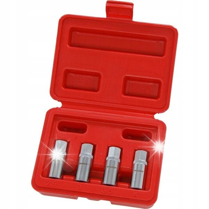 Neilsen sérült gyújtógyertya kulcskészlet, 2.5-4mm, 4 darab, 1/4"