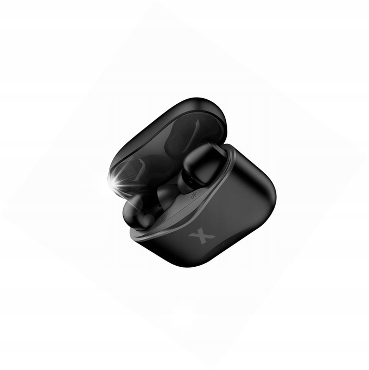 Maxlife TWS vezeték nélküli fülhallgató, bluetooth, fekete, USB-C töltőtokkal