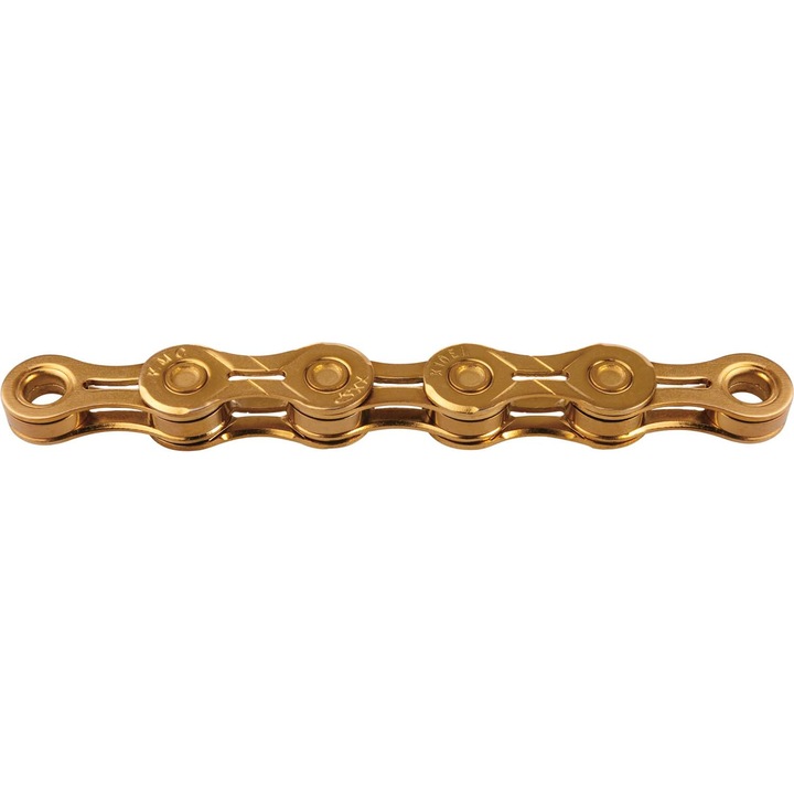 Верига KMC X10EL Ti-N 10s с бърза връзка Missing Link, 1/2x11/128", златист цвят, 114 звена