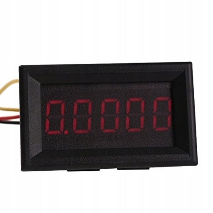 Волтметър LED панел, PE, 0V-33V DC, прецизен, червен, 45x26x15.5mm