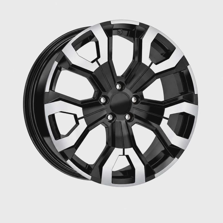 Set 4 Jante DY1886 KM 16x6.5 5x114.3 ET35 negru polish diamond cut compatibile Dacia Renault Nissan Toyota