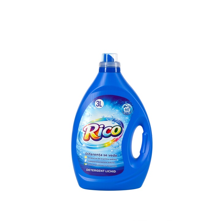 RICO Detergent Lichid Ultra-Concentrat Premium 3L – Format Economic, Eficienta Maxima impotriva Petelor