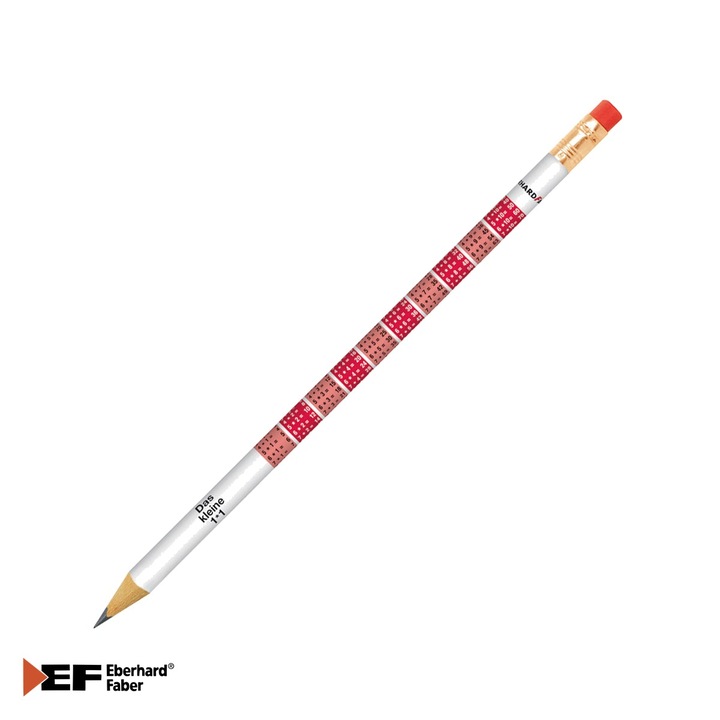 Creion grafit Eberhard Faber cu guma, tabla inmultirii, mina 2 mm, pentru scolari