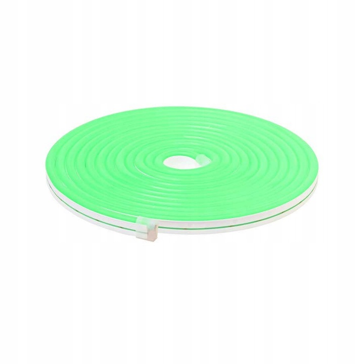Banda LED Neon Flex 12V, 5 metri, verde, 60W, IP67