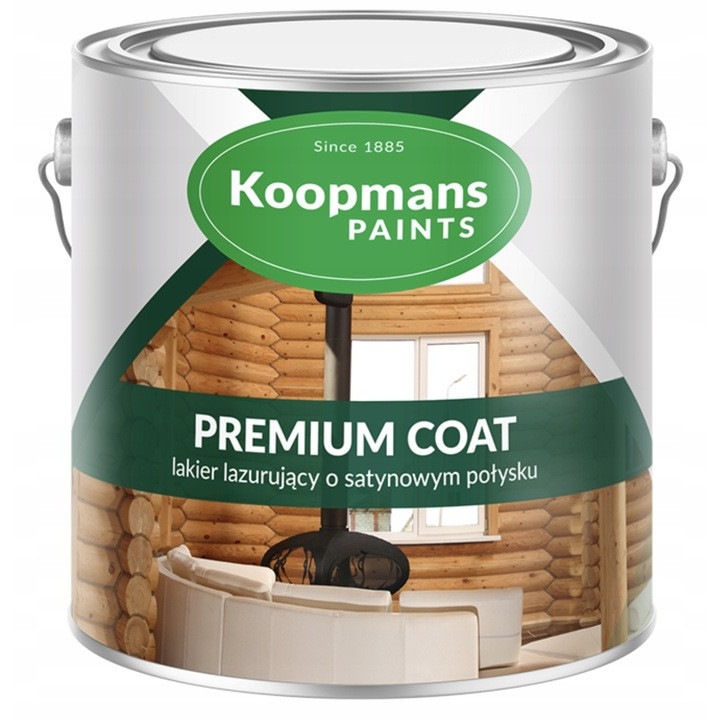 Прозрачна боя за дърво Koopmans Premium Coat 198, полярно бяло, 2,5L, лесно нанасяне, екологична