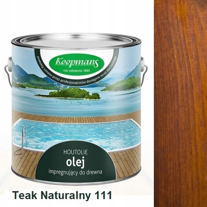 Ulei impregnator HOUTOLIE 2,5 l, transparent cu filtru UV, protectie intensa pentru lemn, aplicare usoara