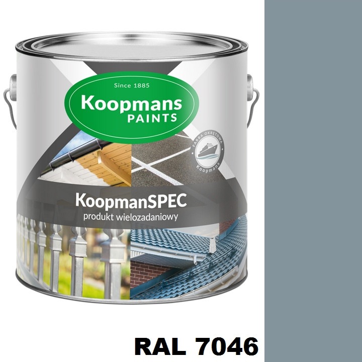 Koopman korróziógátló festék SPEC 0.75L, közvetlen felvitel, időjárásálló, RAL 7046