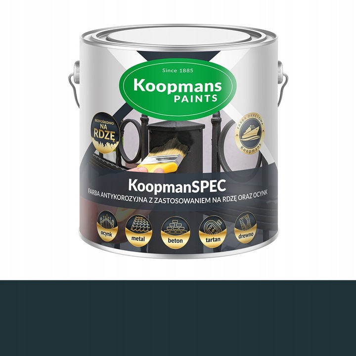 Антикорозионна боя KoopmanSPEC 5L RAL 7016, устойчива на атмосферни влияния, лесно нанасяне