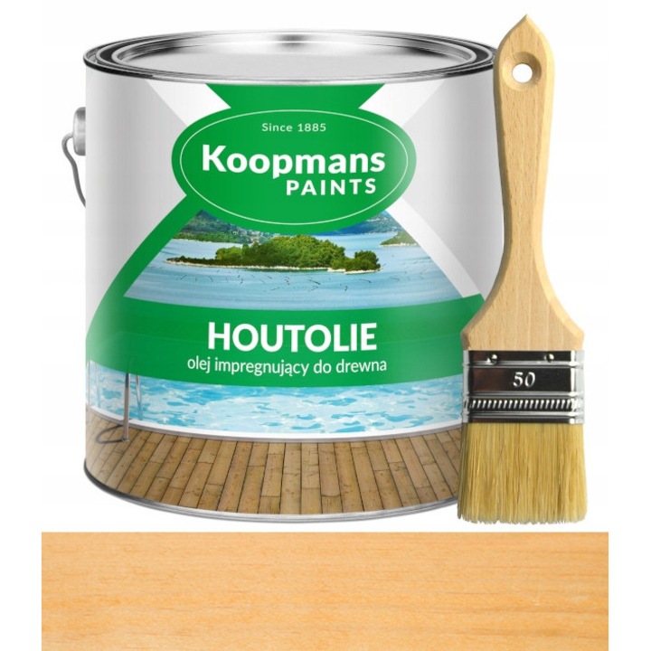 KOOPMANS HOUTOLIE UV 2,5L fa impregnáló olaj, intenzív védelem, csiszolás nélkül, színtelen
