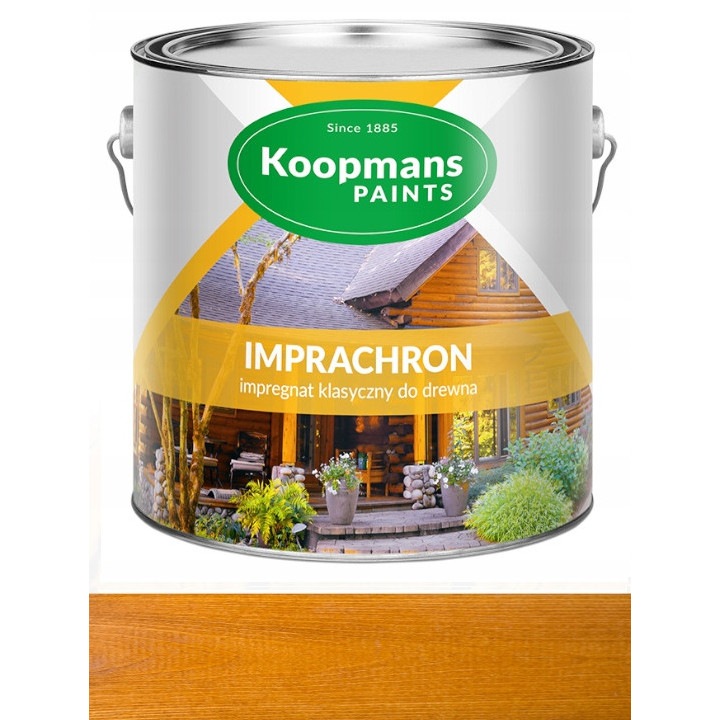 Импрегнант оцветител за дърво Koopmans Imprachron 5L, устойчив на атмосферни влияния, нюанс кралски дъб