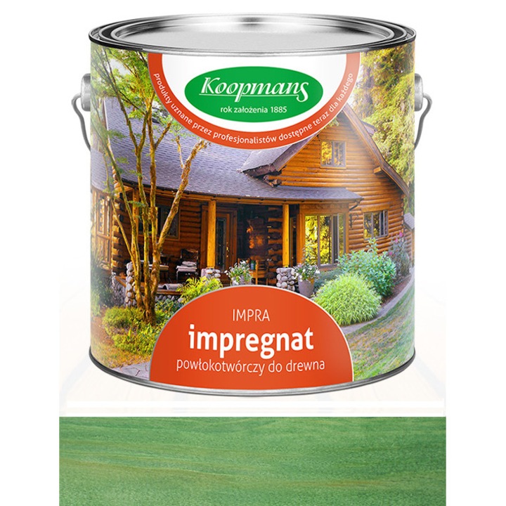 Импрегнант за дърво Koopmans Impra 2,5L, защита 6 години, устойчив на атмосферни влияния, цвят бор, нанасяне с четка или валяк