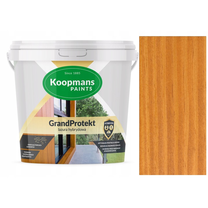 Koopmans 10L hibrid favédő lazúr, méz színű, gyorsan száradó, időjárásálló