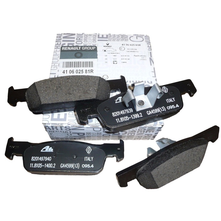 Renault fékbetét, 18,2mm, 140,1mm, 40mm, szett