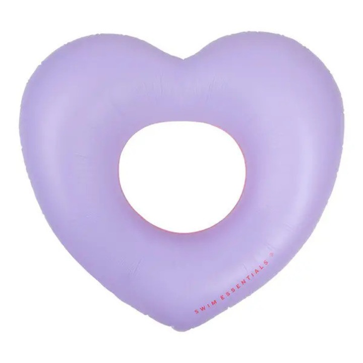 Colac de inot Heart Red-Purple, The Swim Essentials, 90 cm, pentru copii si adulti, maxim 80 kg