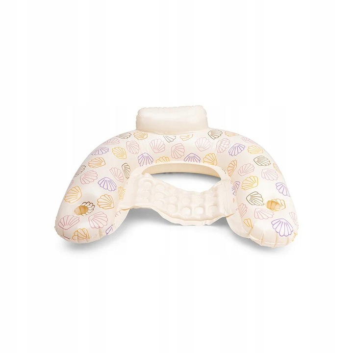 Hamac de apa The Swim Essentials Sea Shells, 109x90cm, 60kg, cu suport pentru bauturi, pentru copii si adulti, multicolor