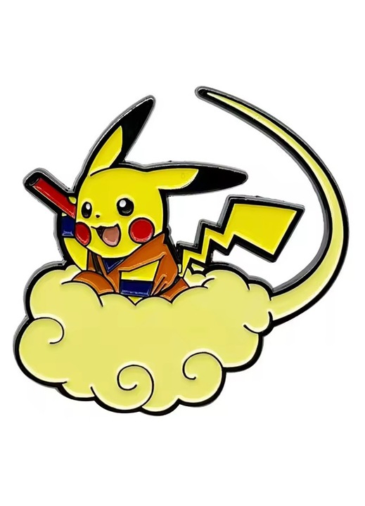 Anime Manga Pikachu felhőn fém kitűző