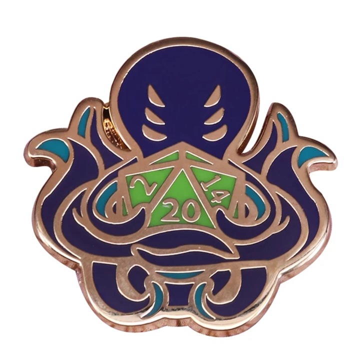 Fém kitűző Cthulhu, RGFK, sokszínű