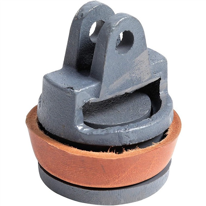 Kit complet piston de rezerva din fonta cu garnitura din piele naturala pentru pompe manuale tip 75, compatibil cu pompe de gradina, fantani, dimensiuni standard.