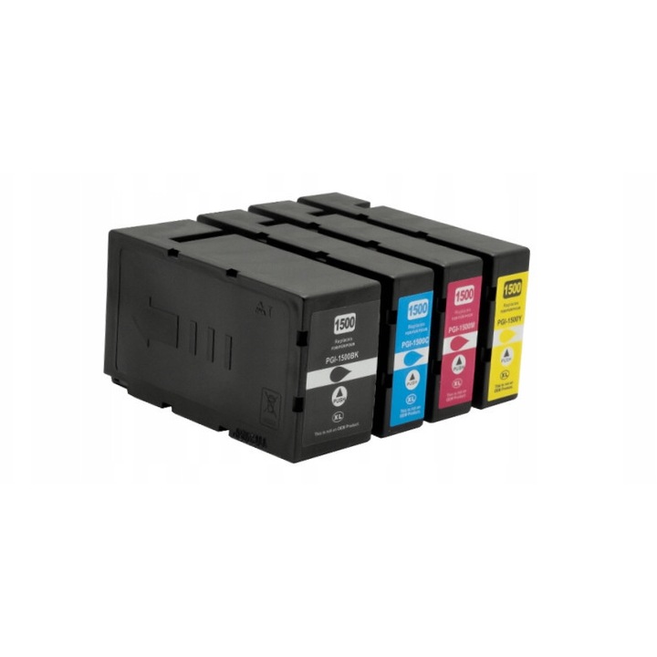 4 db kompatibilis Canon PGI1500XL tintapatron készlet, fekete 35ml, cián 12ml, magenta 12ml, sárga 12ml